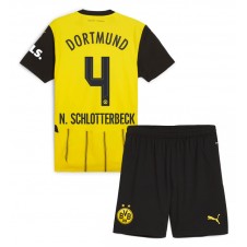 Borussia Dortmund Nico Schlotterbeck #4 Hjemmedraktsett Barn 2024-25 Kortermet (+ korte bukser)